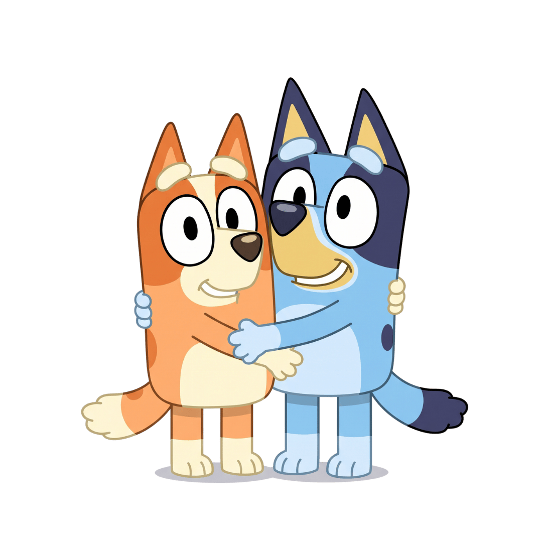 Decoración ilustrada de Bluey